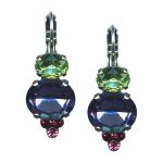 Earrings By Mariana Woman Beautiful Tanzanite and Peridot Swarovski Crystals - Image 3