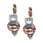 Earrings By Mariana Woman Glamorous Moonlight and Lt Amber Swarovski Crystals