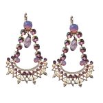 Mariana Earrings Glam Purples, Sand Opal, & Aurum Austrian Crystals Bohemian Rhapsody Songbook Coll.