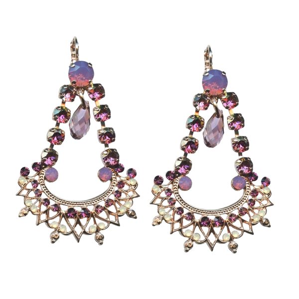 Mariana Earrings Glam Purples, Sand Opal, & Aurum Austrian Crystals Bohemian Rhapsody Songbook Coll.