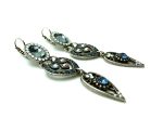 Earrings By Mariana Woman Drop Montana Blue and Opal Swarovski Crystals - Image 2