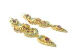 Mariana Earrings Dangling Fuchsia, Peridot, Topaz, Jonquil, Tanzanite & Cyclamen Austrian Crystals Cuba Caribbean Life Coll. - Image 2