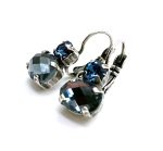 Mariana Earrings Faceted Indian Sapphire & Denim Blue Austrian Crystals My Treasure's Coll. - Image 3