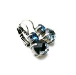 Mariana Earrings Faceted Indian Sapphire & Denim Blue Austrian Crystals My Treasure's Coll. - Image 2