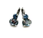 Mariana Earrings Faceted Indian Sapphire & Denim Blue Austrian Crystals My Treasure's Coll.
