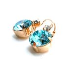 Mariana Earrings Beautiful Round Shape Clear & Light Blue Austrian Crystals My Treasures Coll. Rose Gold - Image 2
