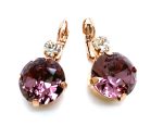 Mariana Earrings Round Light Amethyst & Clear Austrian Crystal My Treasures Coll. RG