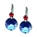 Mariana Earrings Alluring Bermuda Blue & Siam Austrian Crystals My Treasures Coll. - Image 3