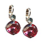 Mariana Earrings Exquisite Rose & Indian Sapphire Austrian Crystals My Treasures Coll. - Image 3