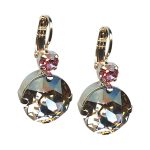 Mariana Earrings Classy Vintage Rose & Lt Rose Austrian Crystals My Treasures Coll. - Image 3