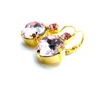 Earrings By Mariana Woman Charming Vintage Rose and Lt Rose Swarovski Crystals -YG - Image 3