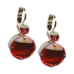 Mariana Earrings Sophisticated Hyacinth & Padparadscha Austrian Crystals My Treasures Coll. - Image 2