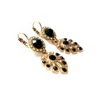 Earrings By Mariana My Treasures Coll. Elegant Pearl & Jet Black Swarovski Crystals - Image 3