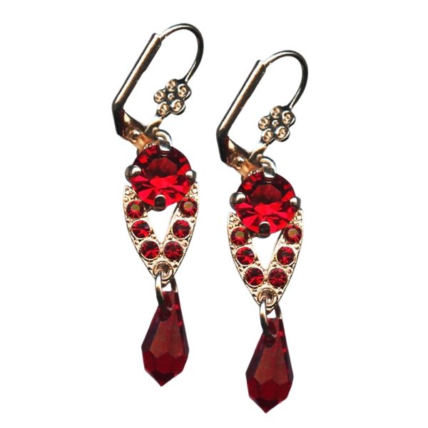 Mariana Earrings Stunning Siam Austrian Crystals My Treasures Coll.