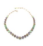 Necklace By Mariana A La Mode Coll. Beautiful Violet, Rose & Cream Pearl Swarovski Crystals