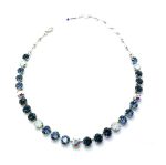 Necklace By Mariana Songbook Coll. Montana Blue and Opal Swarovski Crystals