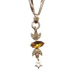 Mariana Necklace Pendant Timeless Topaz, Citrine, & AB Austrian Crystals Yellow Brick Road Nostalgia Coll. - Image 2