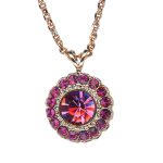 Mariana Necklace Pendant Lovely Floral Lt Rose & Fuchsia Austrian Crystals Saba Caribbean Life Coll. - Image 2