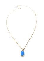 Mariana Necklace Pendant Shimmering Vitrail Light & Blue Opal Austrian Crystals My Treasures Coll. - Image 2