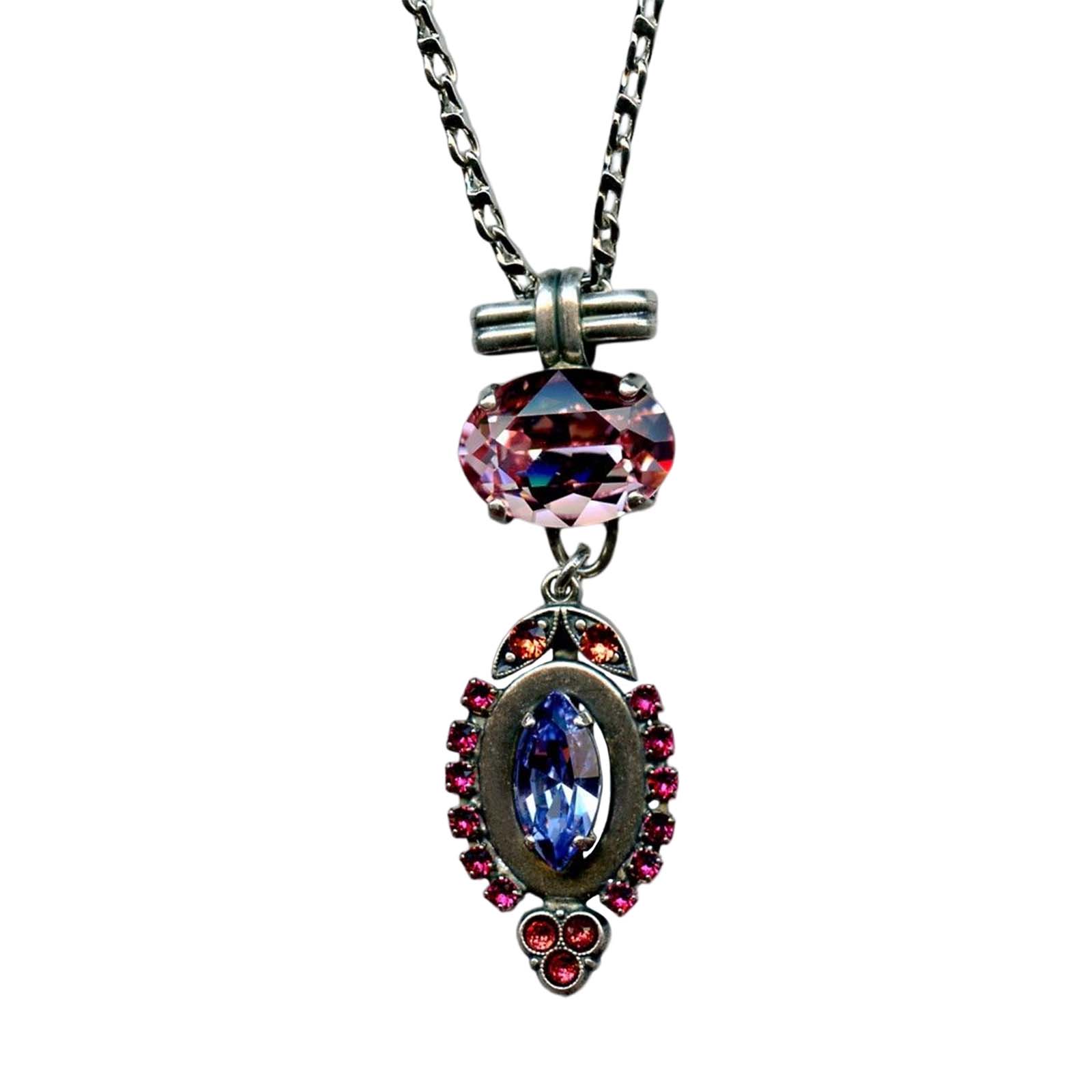 N-5028-1027-SP(1) Mariana Necklace Pendant Sophisticated Rose, Sapphire, Rose Peach, & Fuchsia Austrian Crystals Joy Nirvana Coll. - Image 1