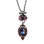 Mariana Necklace Pendant Sophisticated Rose, Sapphire, Rose Peach, & Fuchsia Austrian Crystals Joy Nirvana Coll. - Image 3