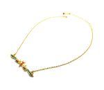Mariana Necklace Pendant Sleek Firefly Teal, Fuchsia, & Coral Austrian Crystals Poppy Coll. - Image 3