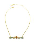 Mariana Necklace Pendant Sleek Firefly Teal, Fuchsia, & Coral Austrian Crystals Poppy Coll. - Image 2