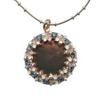 Mariana Necklace Pendant Shimmering Wreath AB, Montana Blue, & White Opal Austrian Crystals Mood Indigo Songbook Coll. - Image 3