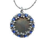 Mariana Necklace Pendant Wreath Moonlight & Sapphire Austrian Crystals My Treasures Coll. - Image 2