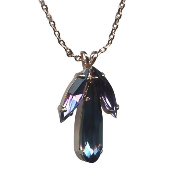 Mariana Necklace Pendant Sophisticated Montana Blue & Lt Amethyst Austrian Crystals Electra Odyssey Coll.