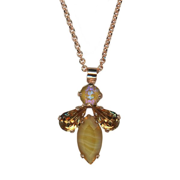 Necklace Pendant By Mariana Exquisite Golden Shadow and Sand Opal Swarovski Crystals