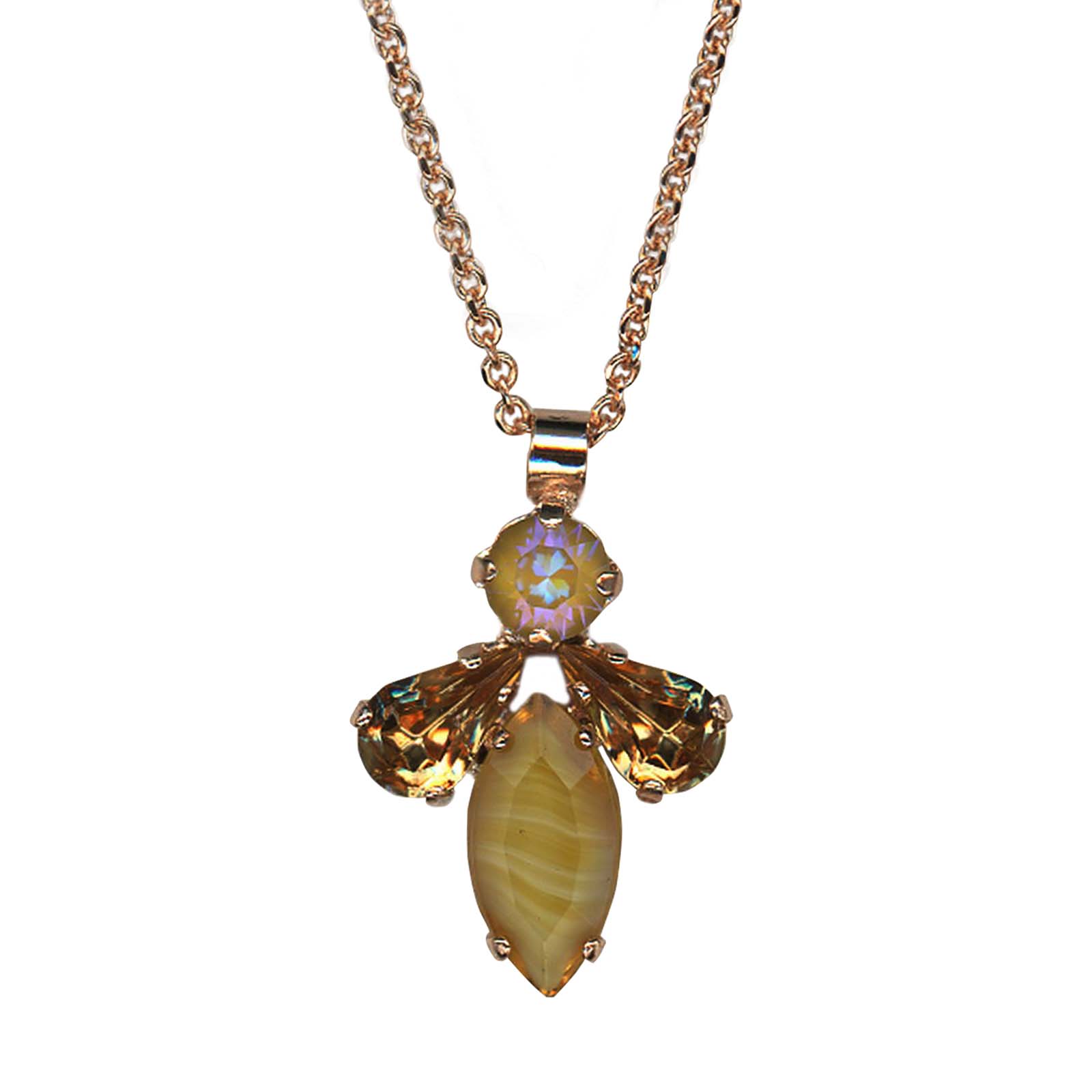 N-5030-40-1136-RG(1) Necklace Pendant By Mariana Exquisite Golden Shadow and Sand Opal Swarovski Crystals - Image 1