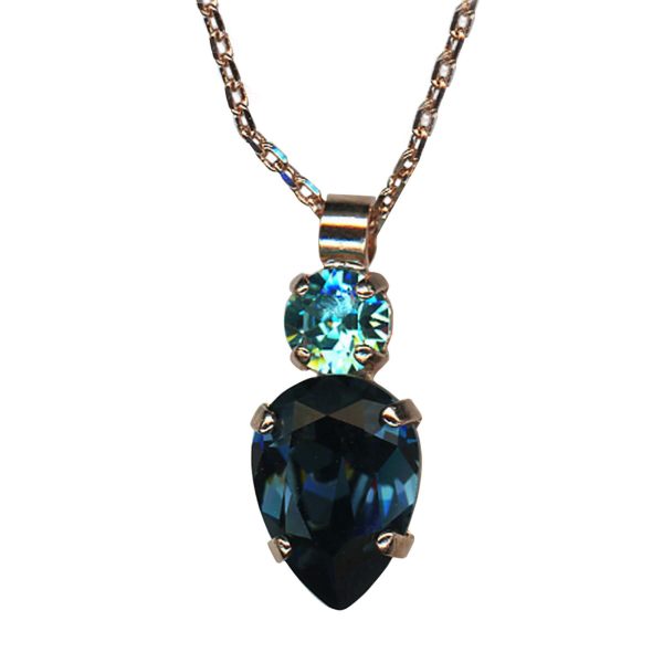 Mariana Necklace Pendant Classy Montana Blue & Aquamarine Austrian Crystals Nightfall Mystique Winter 2019 Coll.