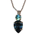 Mariana Necklace Pendant Classy Montana Blue & Aquamarine Austrian Crystals Nightfall Mystique Winter 2019 Coll. - Image 3