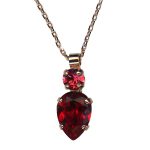 Mariana Necklace Pendant Stunning Red & Fuchsia Austrian Crystals Firefly Natures Coll.