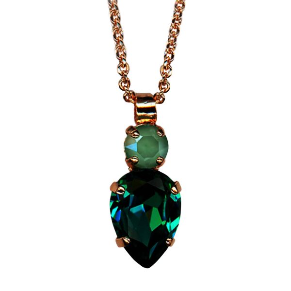 Mariana Necklace Pendant Alluring Blue Zircon & Mint Green Austrian Crystals My Treasures Coll.