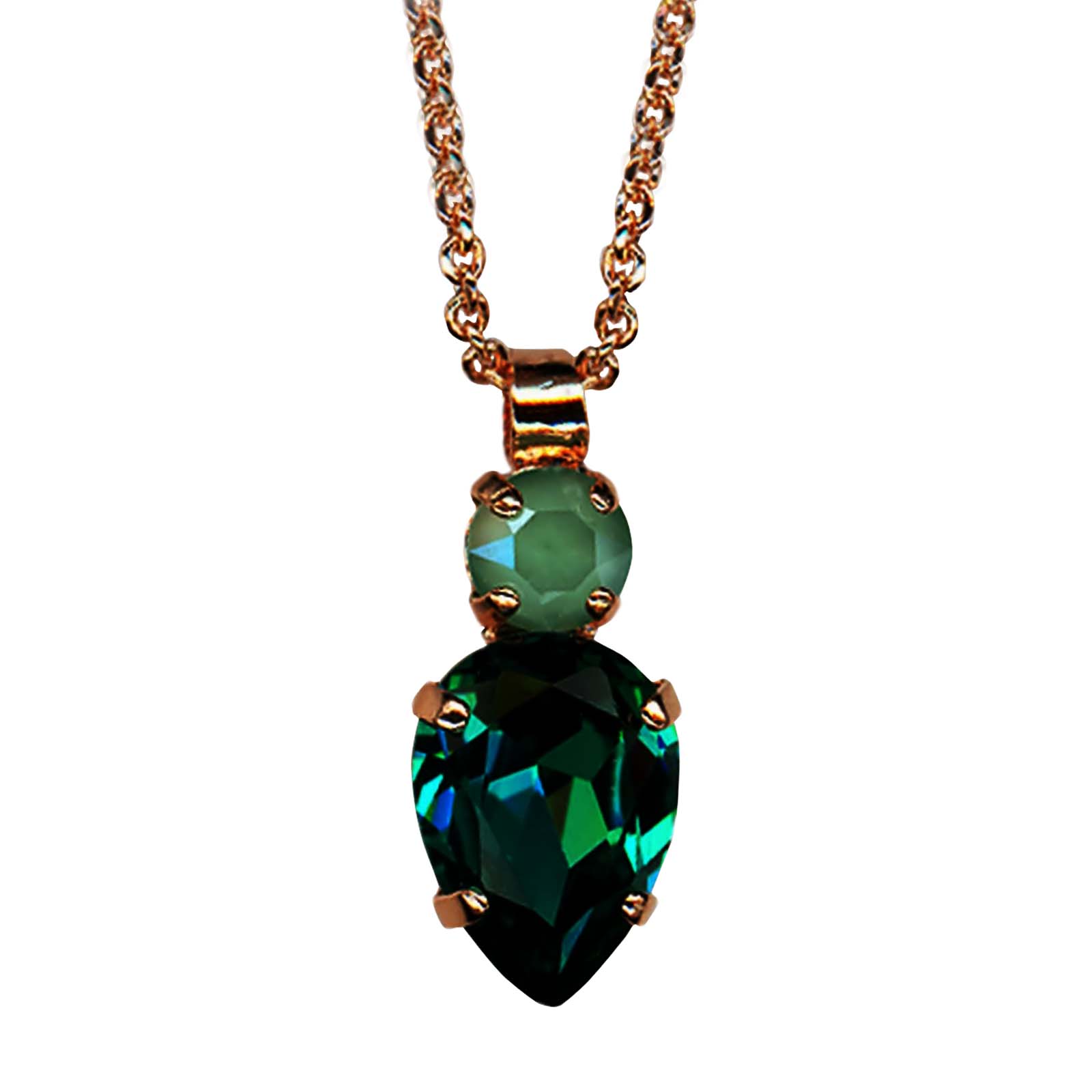 N-5030-60-397229-RG(1) Mariana Necklace Pendant Alluring Blue Zircon & Mint Green Austrian Crystals My Treasures Coll. - Image 1