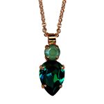 Mariana Necklace Pendant Alluring Blue Zircon & Mint Green Austrian Crystals My Treasures Coll. - Image 3