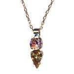 Mariana Necklace Pendant Charming Lt Rose & Golden Shadow Austrian Crystals Gingerbread Winter Wonderland Coll. - Image 3
