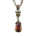 Mariana Necklace Pendant Glamorous Apricot & Golden Shadow Austrian Crystals Caramel The Sweet Life Coll. - Image 2