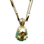 Mariana Necklace Pendant Shimmering Lt Peach, Chrysolite Opal, & Pacific Opal Austrian Crystals Summer Palace Silk Road Coll. - Image 2