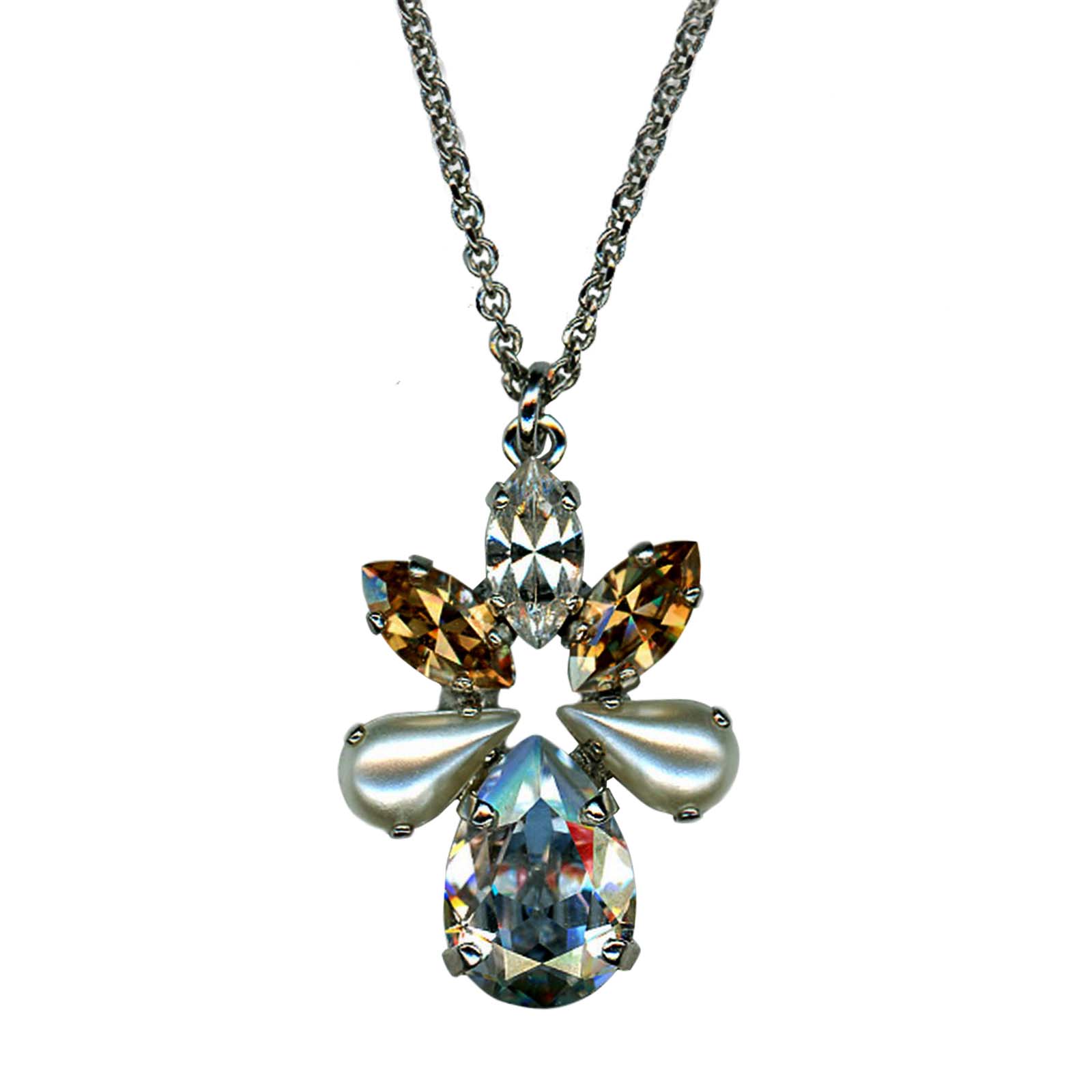 N-5032-8-39361-RO(1) Necklace Pendant By Mariana Woman Beautiful Silk and Topaz Swarovski Crystals - Image 1
