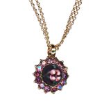 Mariana Necklace Pendant Floral Amethyst Austrian Crystals Bohemian Rhapsody Songbook Coll. - Image 2