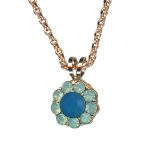 Mariana Necklace Pendant Preppy Pacific Opal & Caribbean Blue Opal Austrian Crystals Serenity Joy Of Life Coll. - Image 3