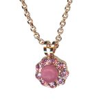 Mariana Necklace Pendant Lovely Rose Quartz Mineral & Lt Rose Austrian Crystals Love Joy Of Life Coll. - Image 3