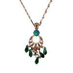 Necklace Pendant By Mariana Woman Sassy Indicolite and Emerald Swarovski Crystals
