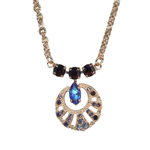 Mariana Necklace Pendant Wildberry / Misty Coll. Shimmering Sun Kissed Ocean, Amethyst, & Tanzanite Austrian Crystals
