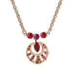 Mariana Necklace Pendant Stunning Lt Siam, Fuchsia, Tangerine, & Padparadscha Austrian Crystals Sorbet Delight Winter 2021 Coll. - Image 3