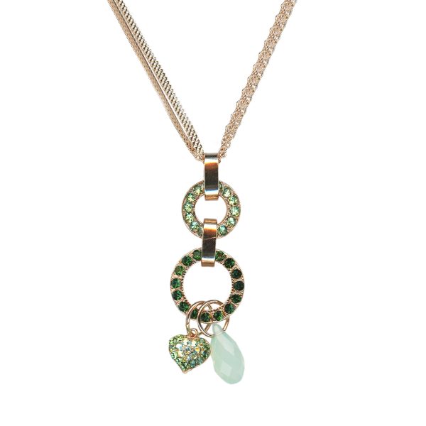 Mariana Necklace Pendant Shimmering AB, Mint Green, Emerald, & Chrysolite Austrian Crystals Spring 2019 Special Edition
