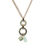 Mariana Necklace Pendant Shimmering AB, Mint Green, Emerald, & Chrysolite Austrian Crystals Spring 2019 Special Edition - Image 2